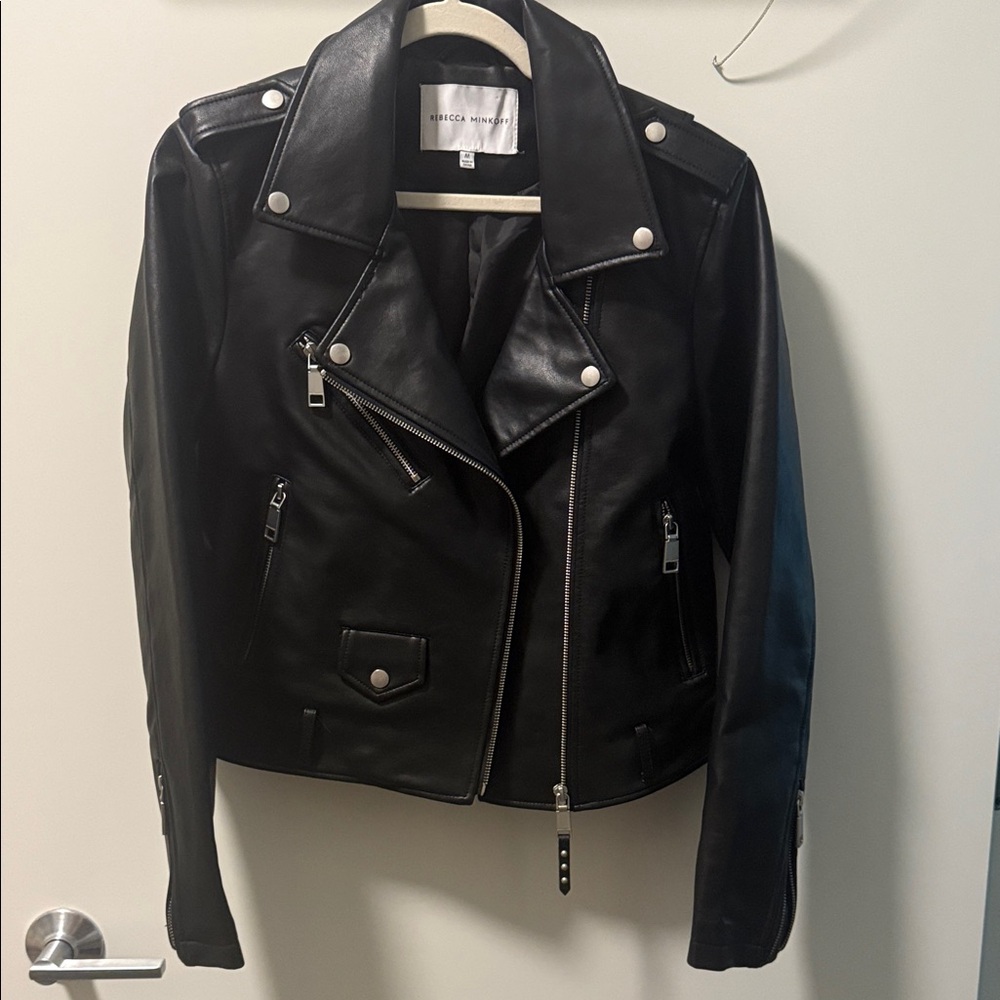 Rebecca Minkoff Black Leather Moto Jacket